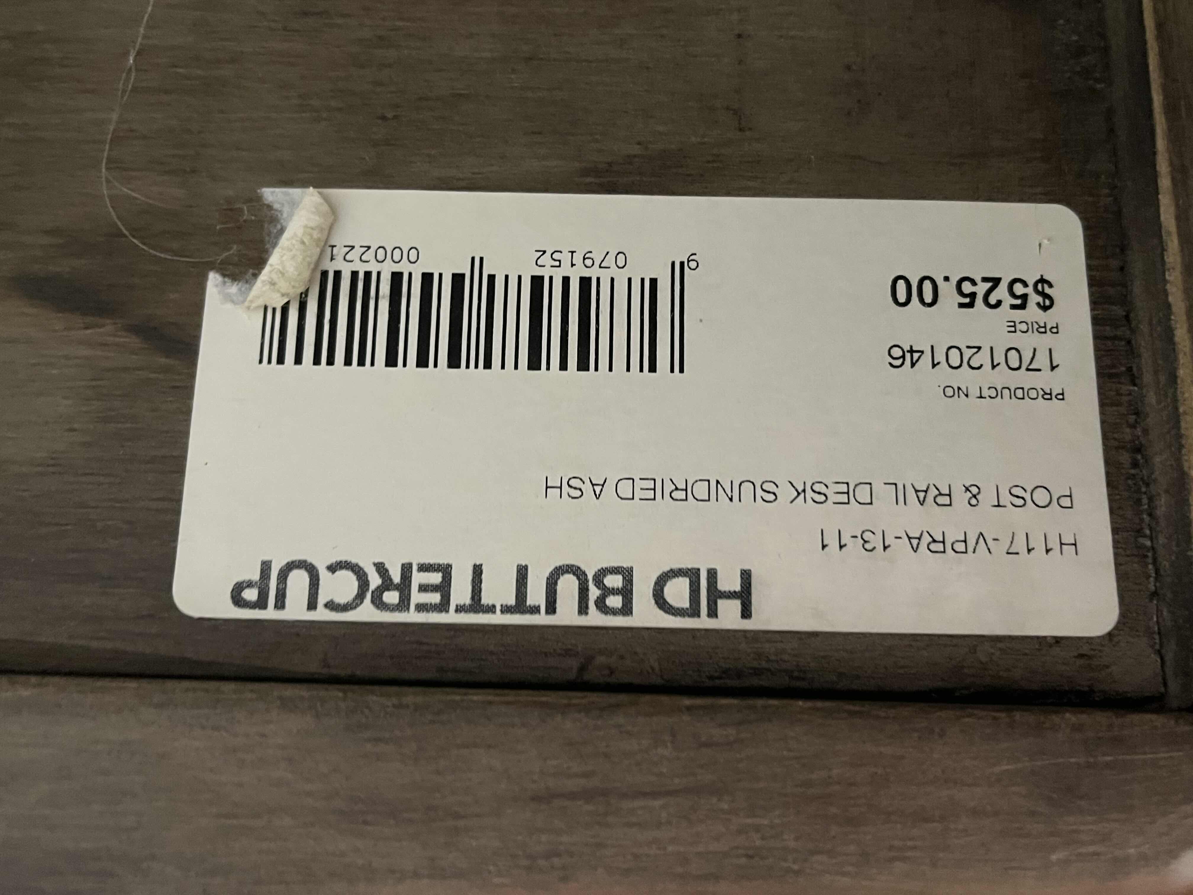 Photo 6 of HD BUTTERCUP POST & RAIL SUNDRIED ASH DESK 59” X 26” H30.5”