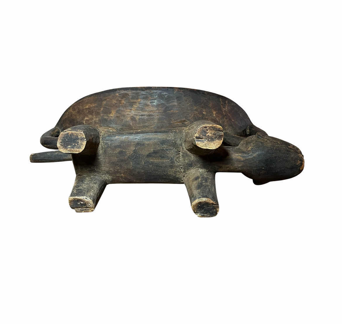 Photo 1 of DOGON ZOOMORPHIC WOOD CARVED STOOL/HEADREST MALI, WEST AFRICAN TRADITIONAL ARTIFACT 21.5” X 8.25” H11”