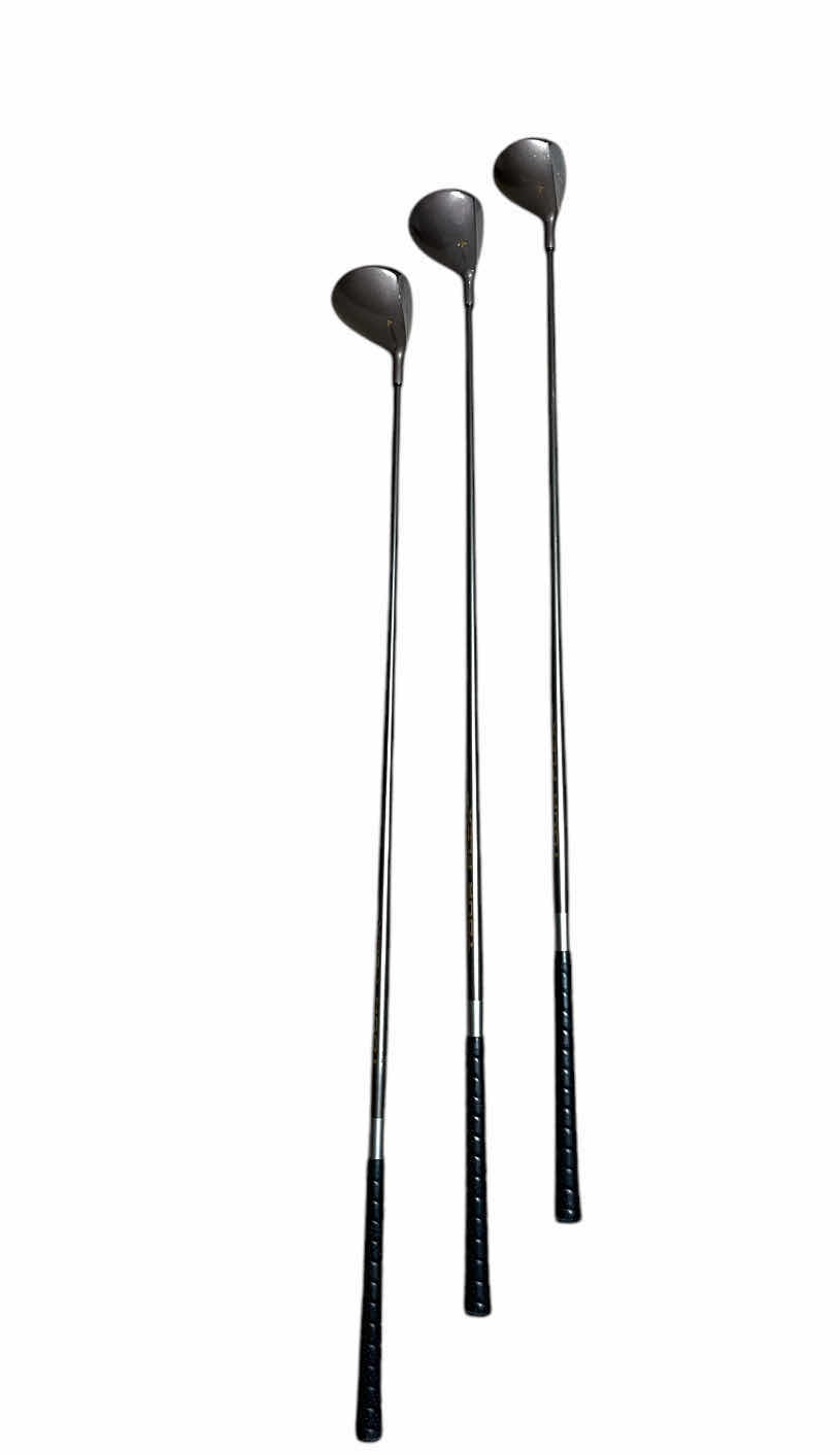 Photo 1 of ALLIED STAINLESS MATRIX TOUR FLEX 2 HIGH MODULUS GRAPHITE GOLF DRIVER SET- 1, 3, 5 DRIVERS