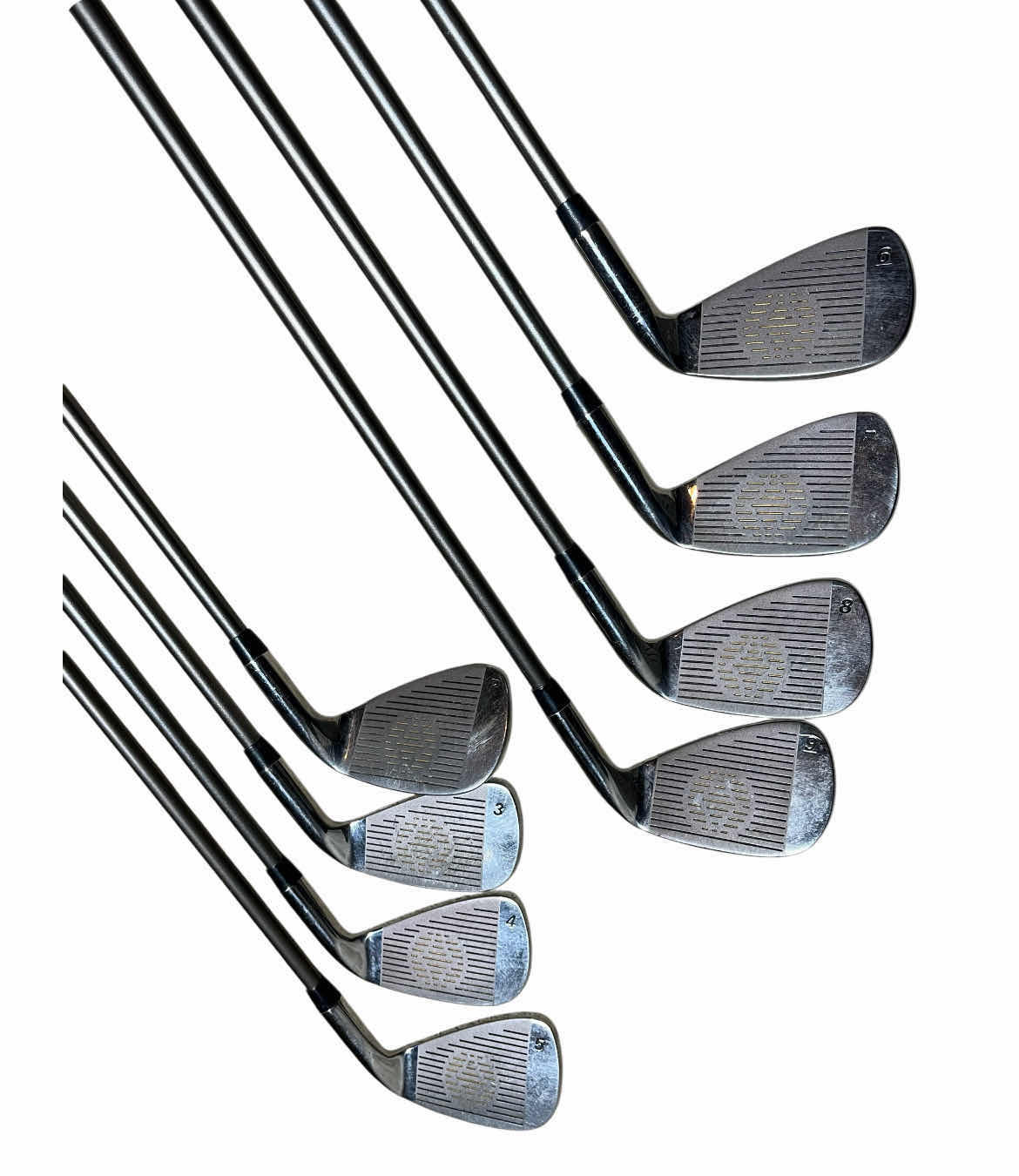 Photo 1 of ALLIED PRO DESIGN OS STAINLESS TOUR FLEX 2 HIGH MODULUS GRAPHITE GOLF CLUB SET-P, 3-9 IRONS
