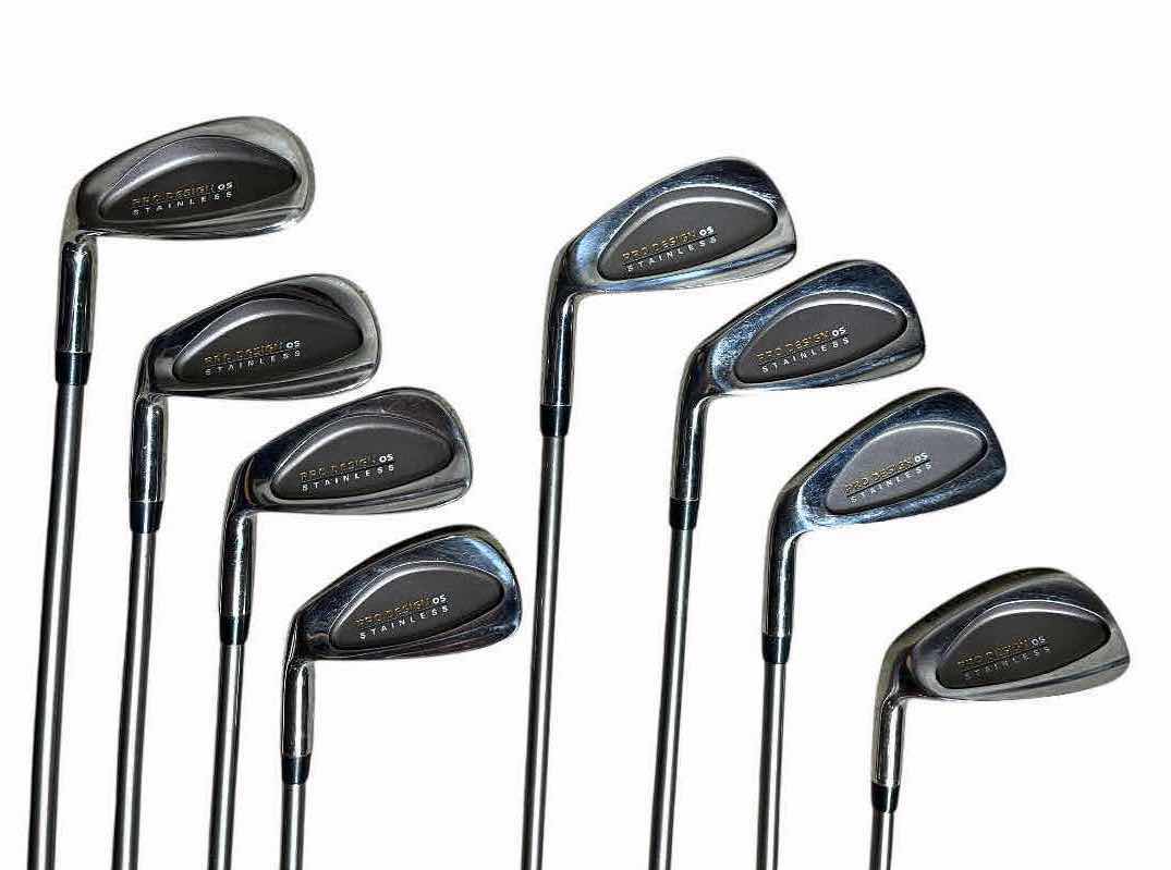 Photo 2 of ALLIED PRO DESIGN OS STAINLESS TOUR FLEX 2 HIGH MODULUS GRAPHITE GOLF CLUB SET-P, 3-9 IRONS