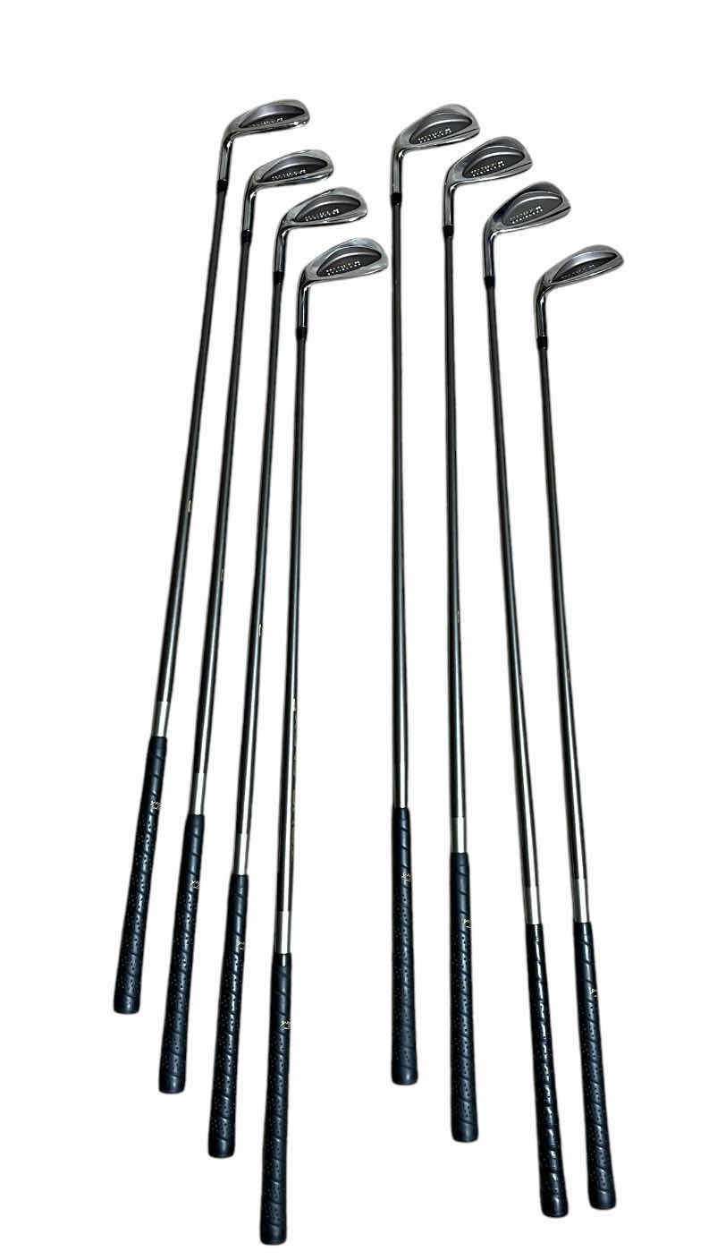 Photo 1 of ALLIED PRO DESIGN OS STAINLESS TOUR FLEX 2 HIGH MODULUS GRAPHITE GOLF CLUB SET-P, 3-9 IRONS