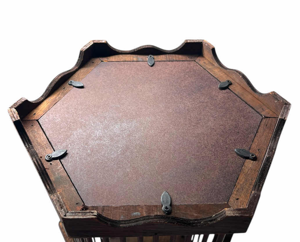 Photo 1 of DISTRESSED WOOD HEXAGON BIRD CAGE 10” X 21”