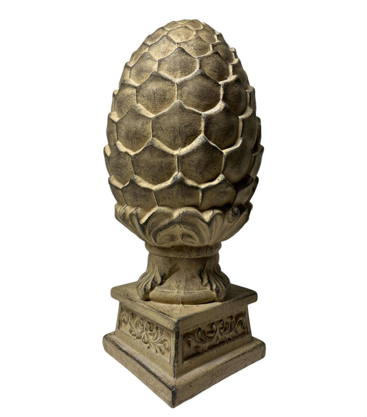 Photo 1 of AGED FINISH ARTICHOKE CERAMIC SCULPTURE DECOR 5.25” X 14”