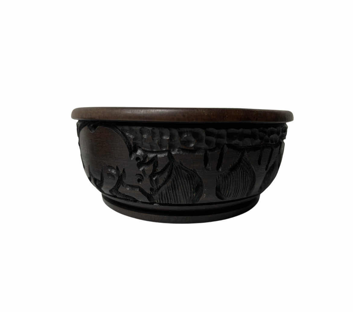 Photo 1 of AFRICAN SAFARI HAND CARVED EBONY WOOD BOWLS (3) 7” X 2.5”/6” X 2.5”/4.25” X 2”