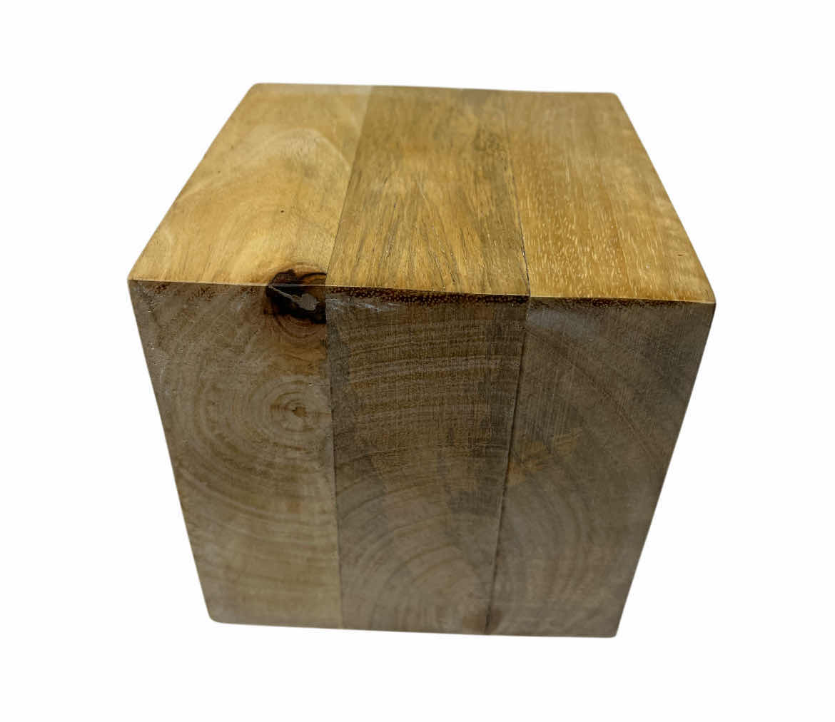 Photo 1 of DIAMOND HOME SOLID MARBLE & WOOD SPLIT CUBE DECOR 5” X 5”