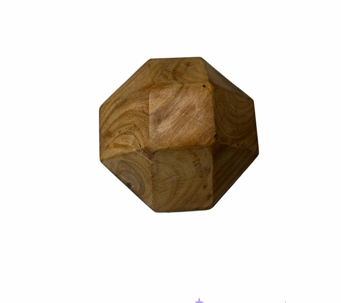 Photo 1 of DIAMOND HOME SOLID MARBLE & WOOD DODECAHEDRON DECOR 4.5” X 4.5”