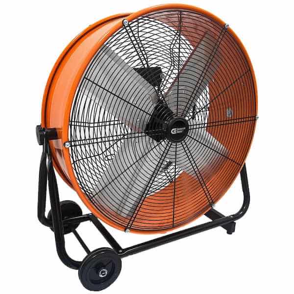 Photo 1 of COMMERCIAL ELECTRIC ORANGE 24” HEAVY-DUTY 2 SPEED DRUM FAN 1002 818 404