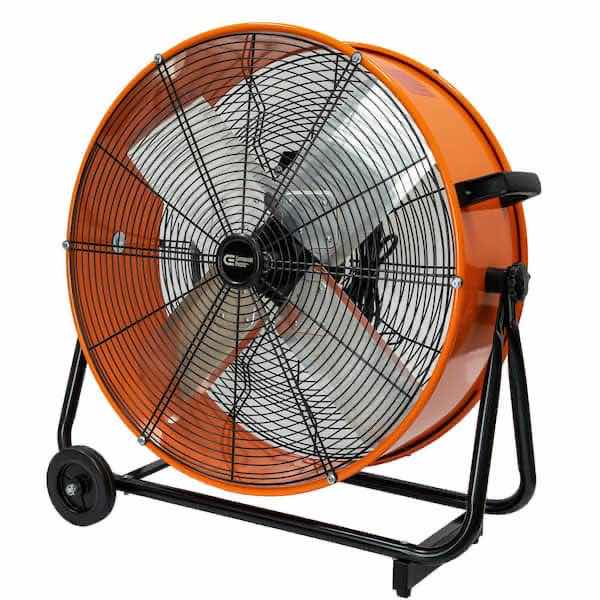 Photo 1 of COMMERCIAL ELECTRIC ORANGE 24” HEAVY-DUTY 2 SPEED DRUM FAN 1002 818 404