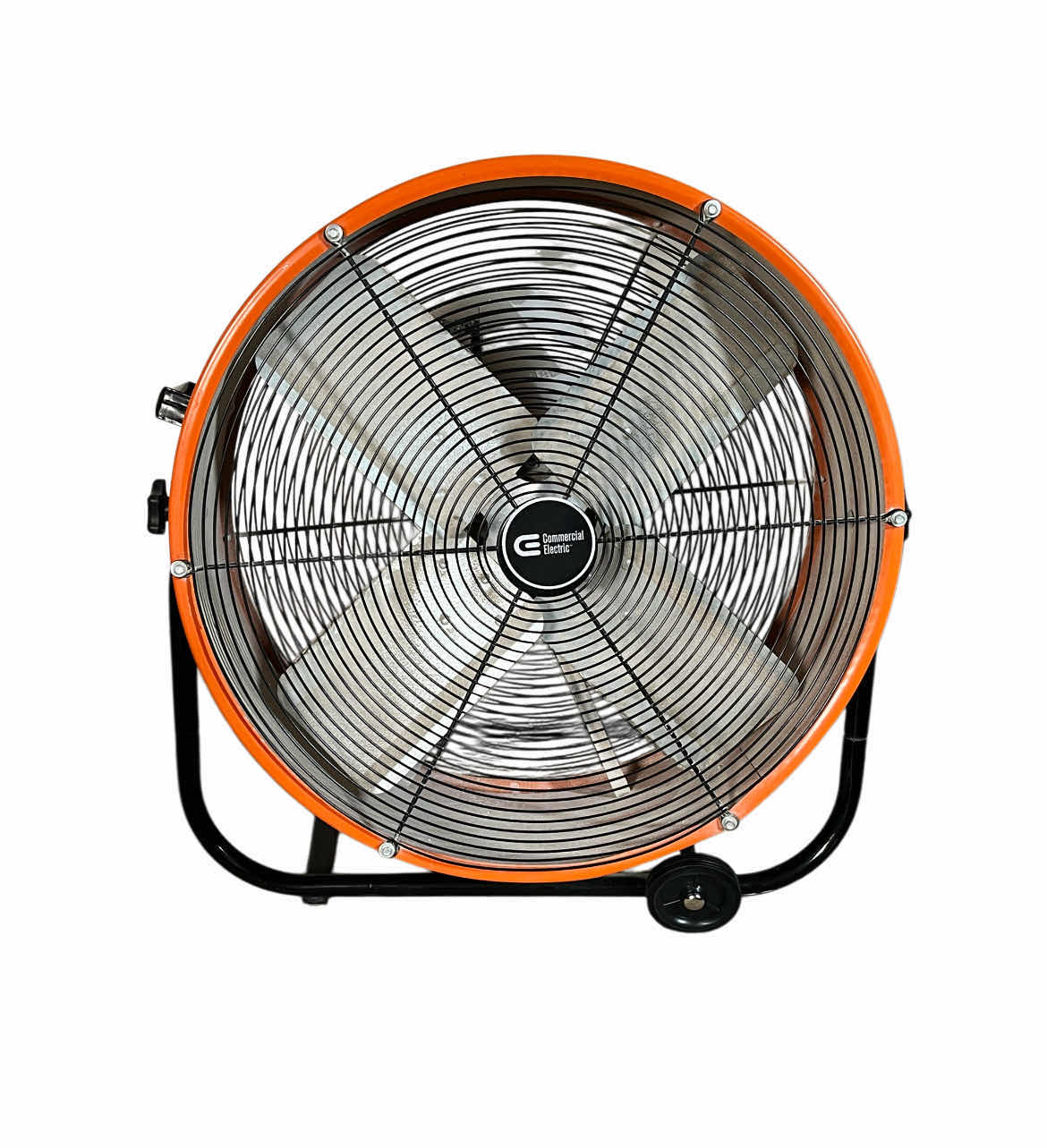 Photo 1 of COMMERCIAL ELECTRIC ORANGE 24” HEAVY-DUTY 2 SPEED DRUM FAN 1002 818 404