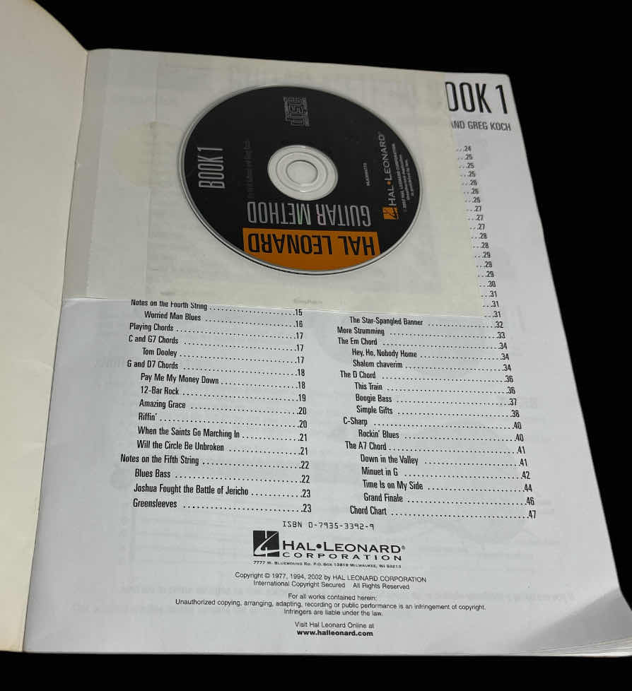 Photo 1 of HAL LEONARD GUITAR METHOD, BOOK 1 & CD INCLUDED (2ND EDITION) & BRANDON PRESS 96-PAGE STANDARD WIREBOUND MANUSCRIPT PAPER