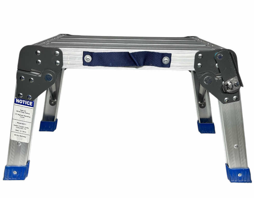 Photo 1 of HAUL-MASTER 18” FOLDABLE STEP STOOL WORKING PLATFORM (MODEL 66911)
