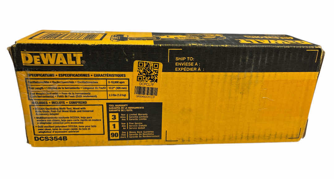 Photo 1 of NEW DEWALT ATOMIC COMPACT SERIES 20V MAX CORDLESS BRUSHLESS OSCILLATING MULTI-TOOL (DCS354B, TOOL ONLY)