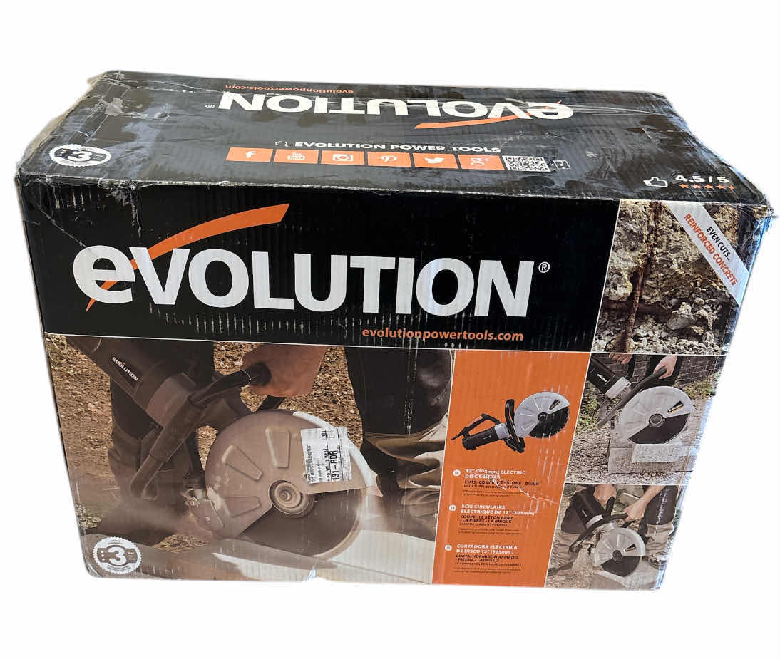 Photo 1 of EVOLUTION 12” (305mm) ELECTRIC DISC CUTTER; CUTS CONCRETE, STONE, BRICK (100-DISCCUT1)