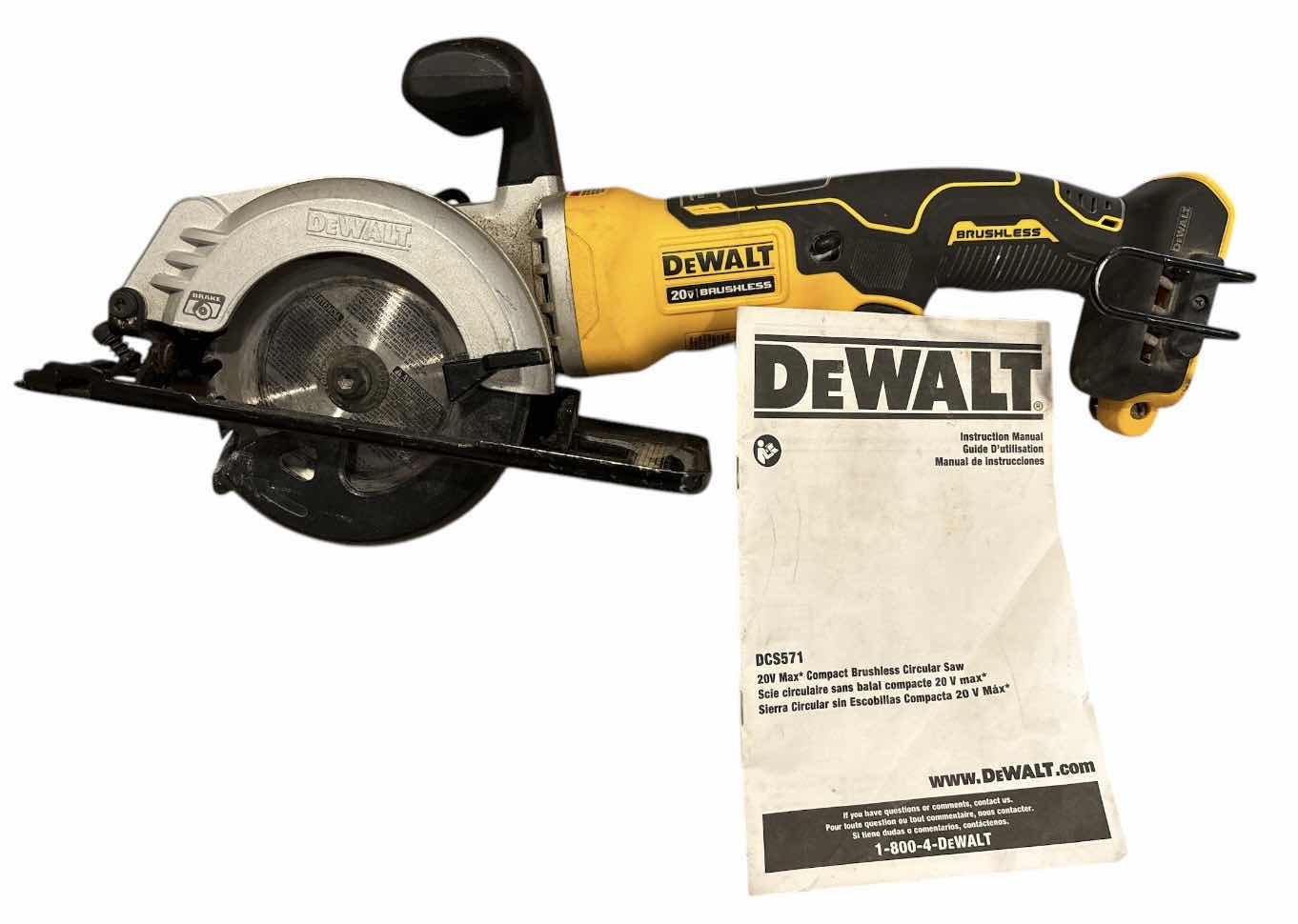 Photo 1 of DEWALT ATOMIC COMPACT SERIES 4.5” CIRCULAR SAW; TOOL ONLY, NO BATTERY (DCS571B)