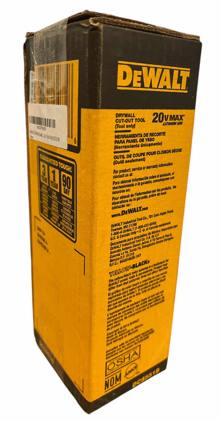 Photo 1 of DEWALT DRYWALL CUTOUT TOOL; TOOL ONLY (DCS551B)