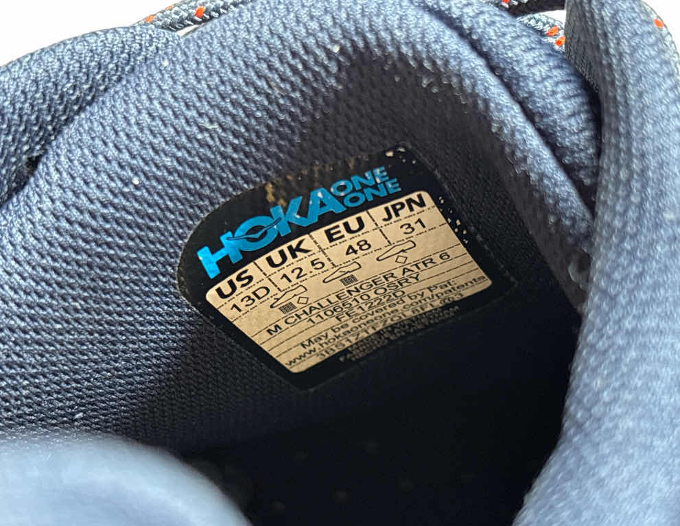 Photo 1 of MENS HOKA ONE CHALLENGER ATR 6 FOR ROAD & TRAIL (SIZE 13D)