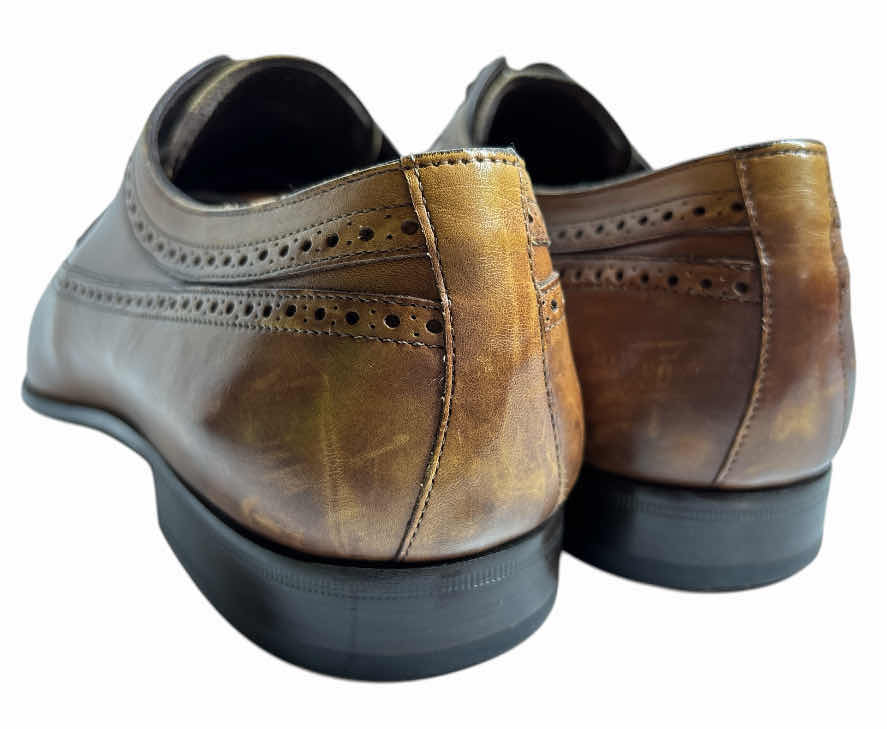 Photo 3 of MENS MEZLAN TASSO WING TIP DERBY DRESS SHOES- CHESTNUT (SIZE 12)