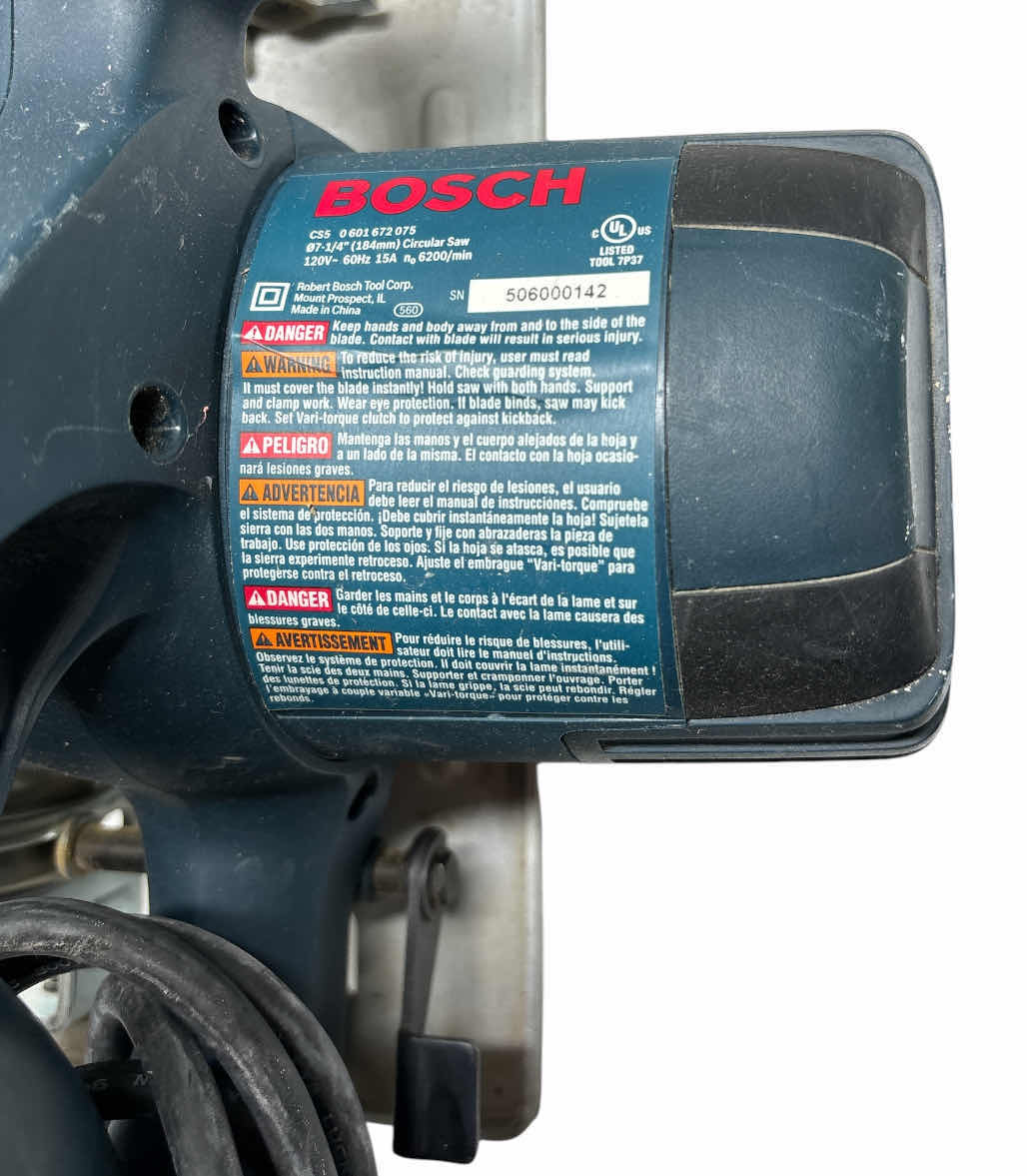Photo 1 of BOSCH 120V 7.25” CIRCULAR SAW  (CS5)