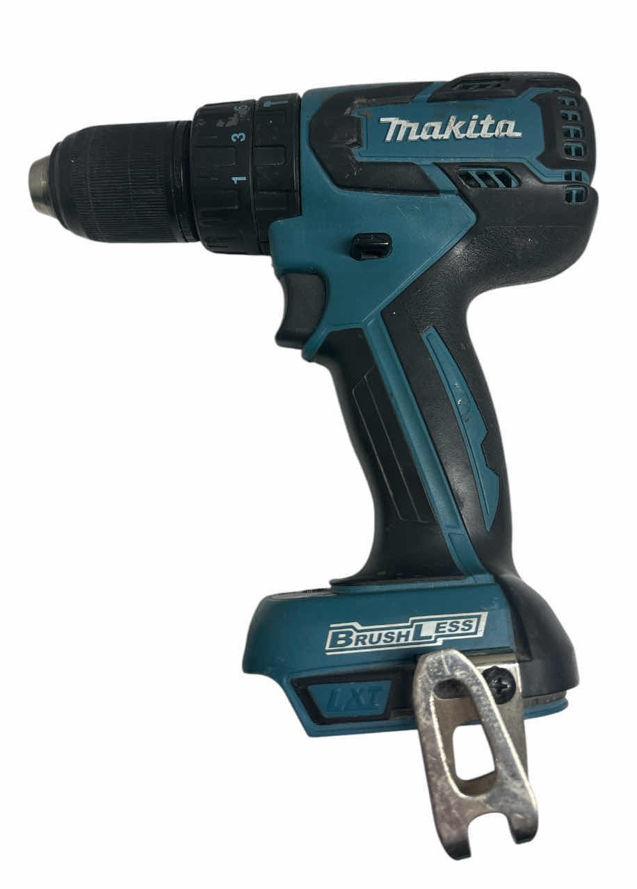 Photo 1 of MAKITA 18V LITHIUM-ION 1/2” DRIVE CORDLESS HAMMER DRILL, TOOL ONLY (LXPH05)