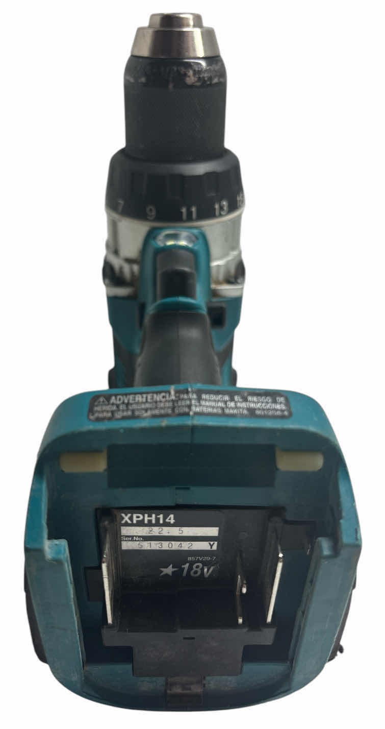 Photo 1 of MAKITA 18V LXT LITHIUM-ION BRUSHLESS CORDLESS 1/2” HAMMER DRIVER-DRILL, TOOL ONLY (XPH14)