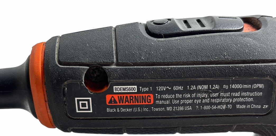 Photo 1 of BLACK + DECKER MOUSE CORDED DETAIL SANDER, 1.2 AMP 16,000 OPM, COMPACT DESIGN W DUST COLLECTOR (BDEMS600) & VARIOUS SANDING SHEETS