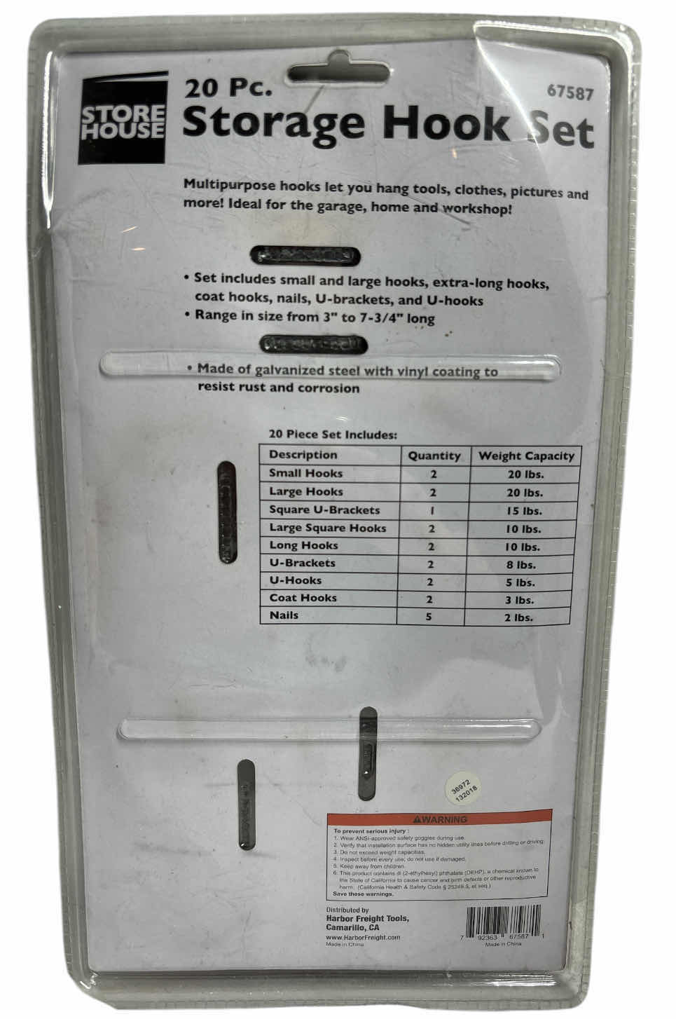 Photo 1 of NEW STORE HOUSE 20 PC STORAGE HOOK SET (#67587)