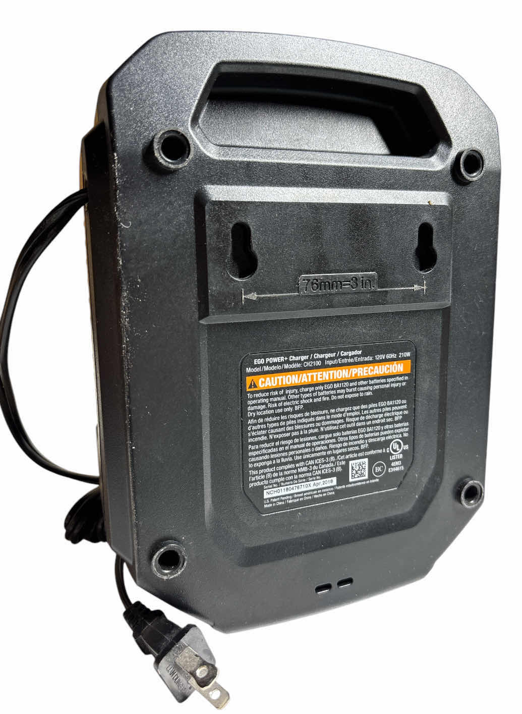 Photo 1 of EGO POWER+ LITHIUM-ION CHARGER (CH2100)