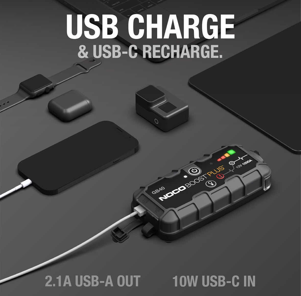 Photo 1 of NOCO BOOST PLUS ULTRASAFE JUMP STARTER 12V 1000A (GB40)