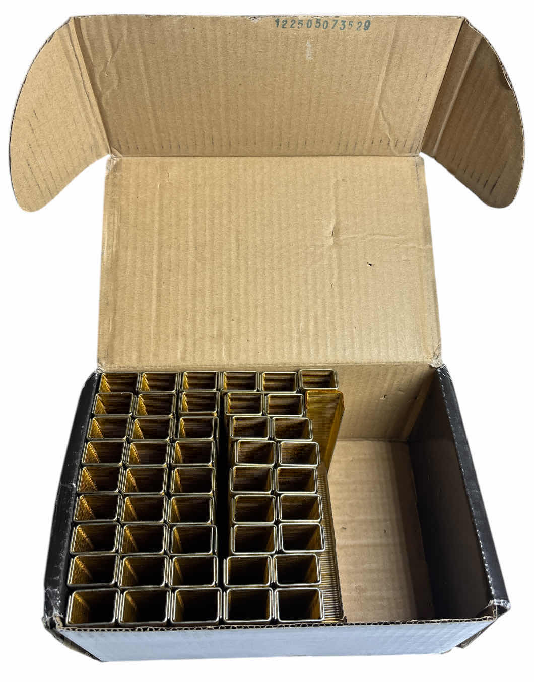 Photo 1 of GRIP RITE COLLATED STAPLES, ELECTROGALVANIZED 16 GAUGE WIDE CROWN STAPLE, APPROX 7,500 STAPLES (GRP10)