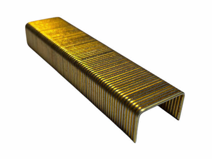Photo 1 of GRIP RITE COLLATED STAPLES, ELECTROGALVANIZED 16 GAUGE WIDE CROWN STAPLE, APPROX 7,500 STAPLES (GRP10)