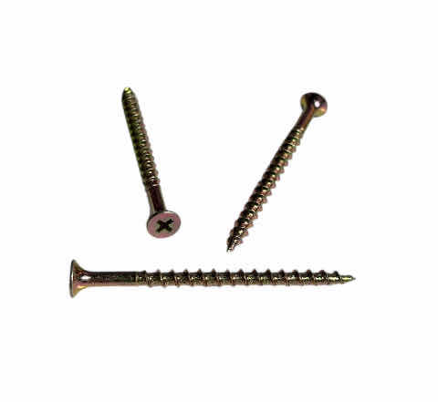 Photo 1 of GRIP RITE #8 X 2.5 INTERIOR GENERAL CONSTRUCTION SCREWS, GOLD, APPROX QTY 2000 PCS (212GS25BK)