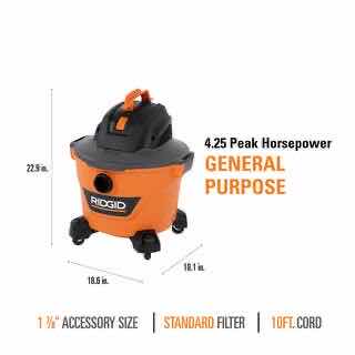 Photo 1 of RIDGID 9 GALLON WET/DRY VAC (HD0900)