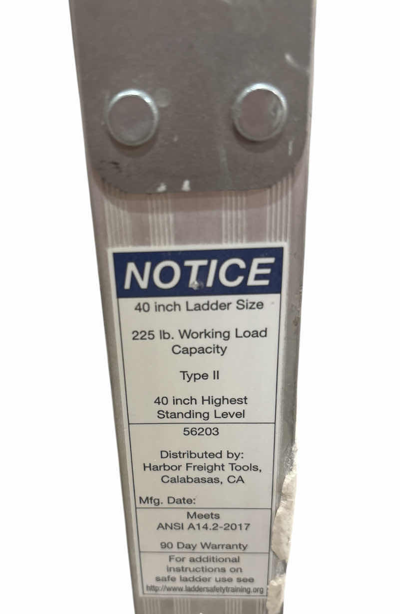 Photo 7 of FRANKLIN 40” LIGHTWEIGHT ALUMINUM WORKING PLATFORM STEP STOOL (56203)