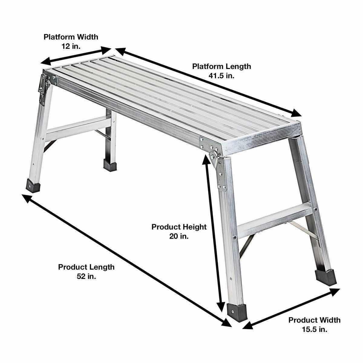 Photo 8 of FRANKLIN 40” LIGHTWEIGHT ALUMINUM WORKING PLATFORM STEP STOOL (56203)