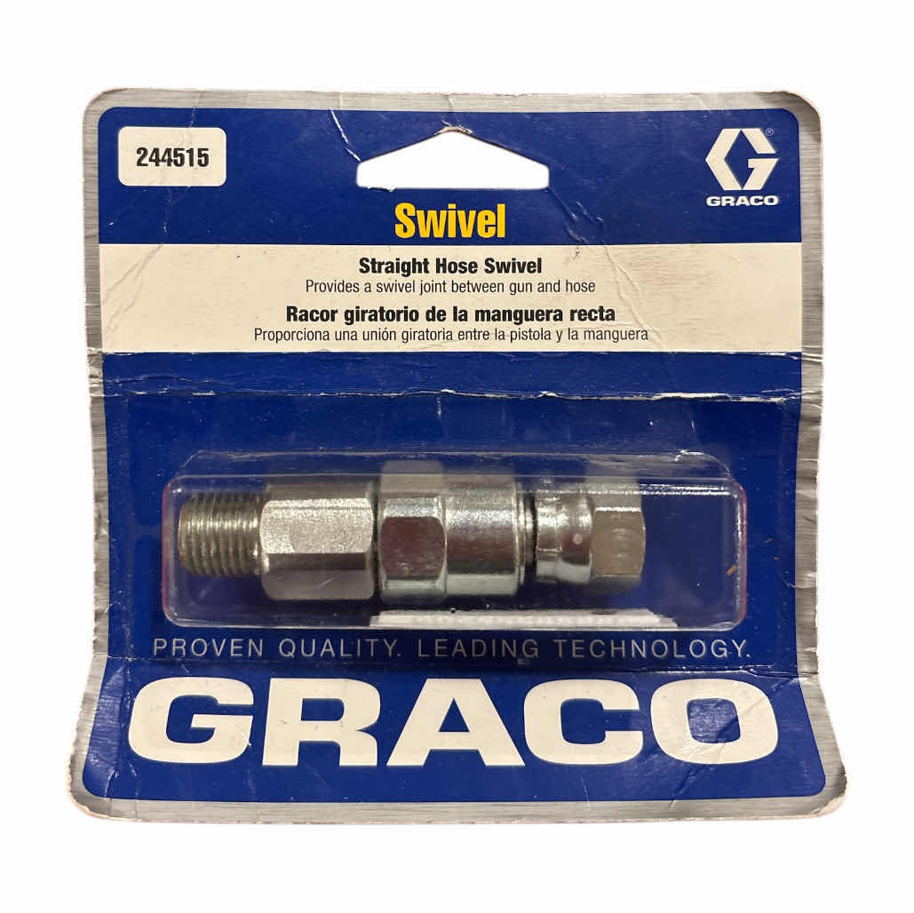 Photo 1 of NEW GRACO STRAIGHT HOSE SWIVEL CONNECTOR (244515)