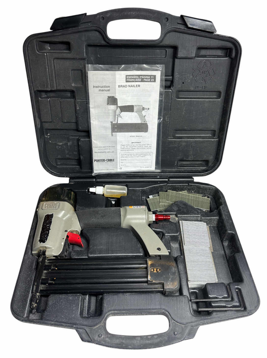 Photo 1 of PORTER CABLE 18 GAUGE BRAD NAILER W HARD CASE (BN200A)