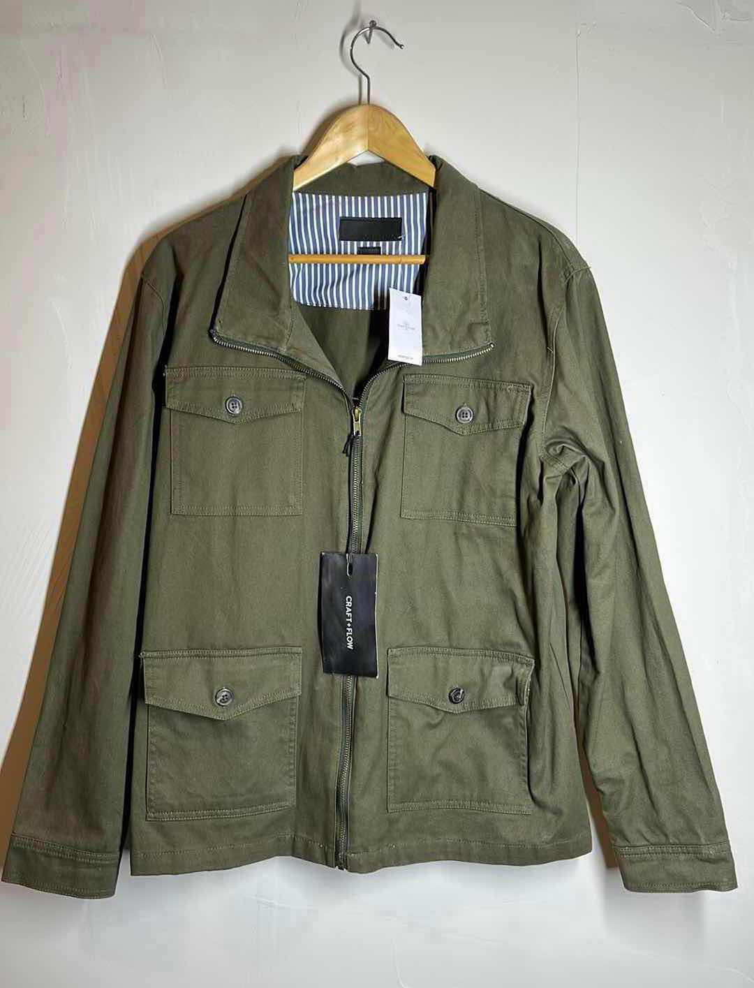 Photo 1 of NEW CRAFT FLOW OLIVE GREEN CARGO JACKET MENS SIZE M