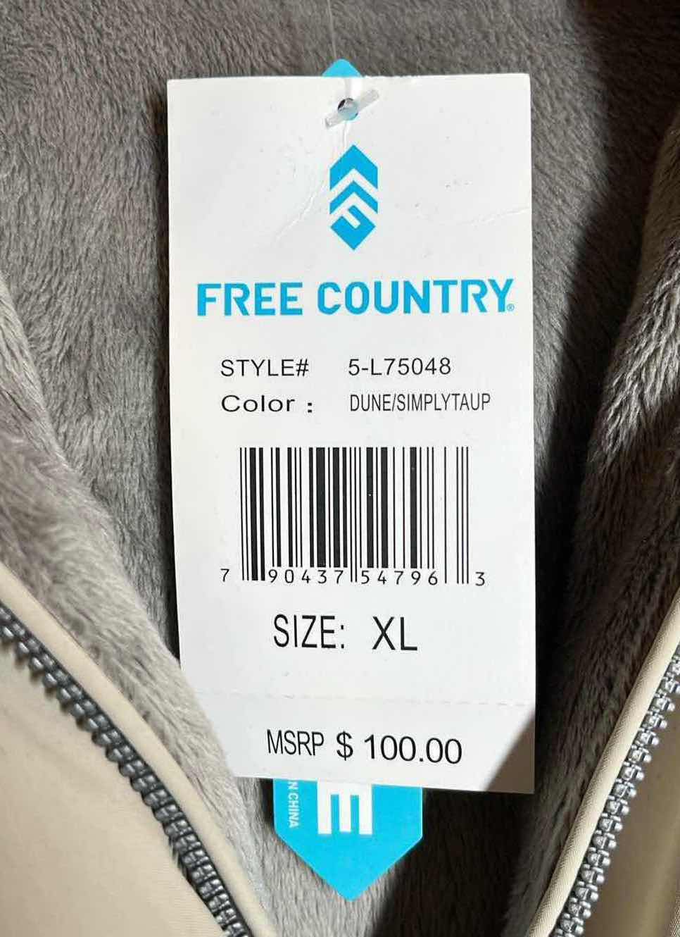 Photo 1 of NEW FREE COUNTRY DUNE/SIMPLY TAUPE HOODED WINTER JACKET MENS SIZE XL