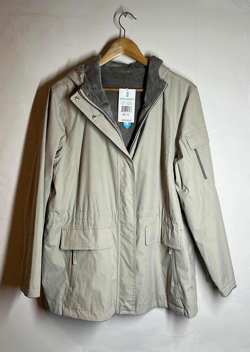 Photo 1 of NEW FREE COUNTRY DUNE/SIMPLY TAUPE HOODED WINTER JACKET MENS SIZE XL