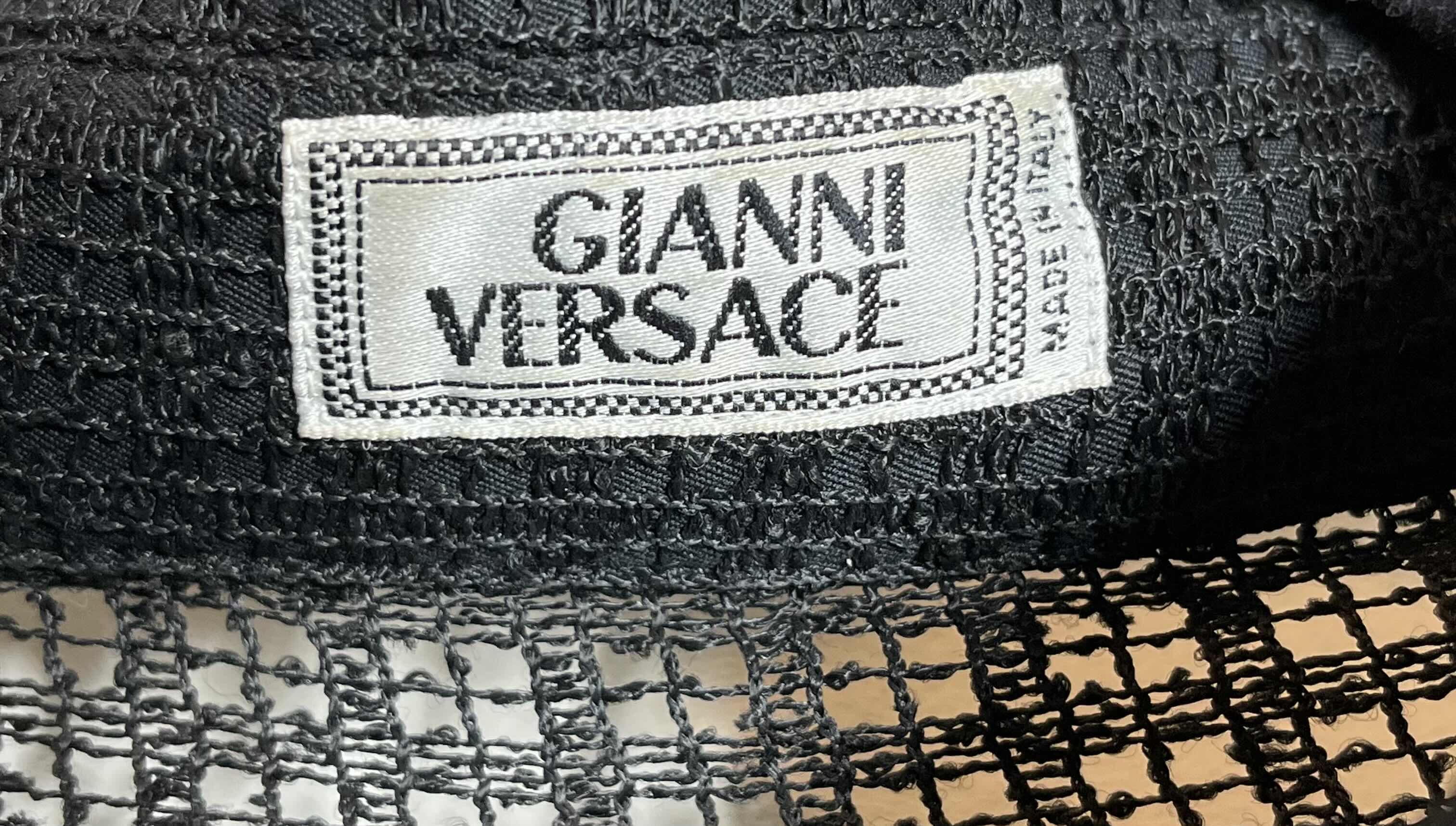Photo 1 of GIANNI VERSACE BLACK MESH BUTTON UP SHIRT MENS SIZE XL-XXL