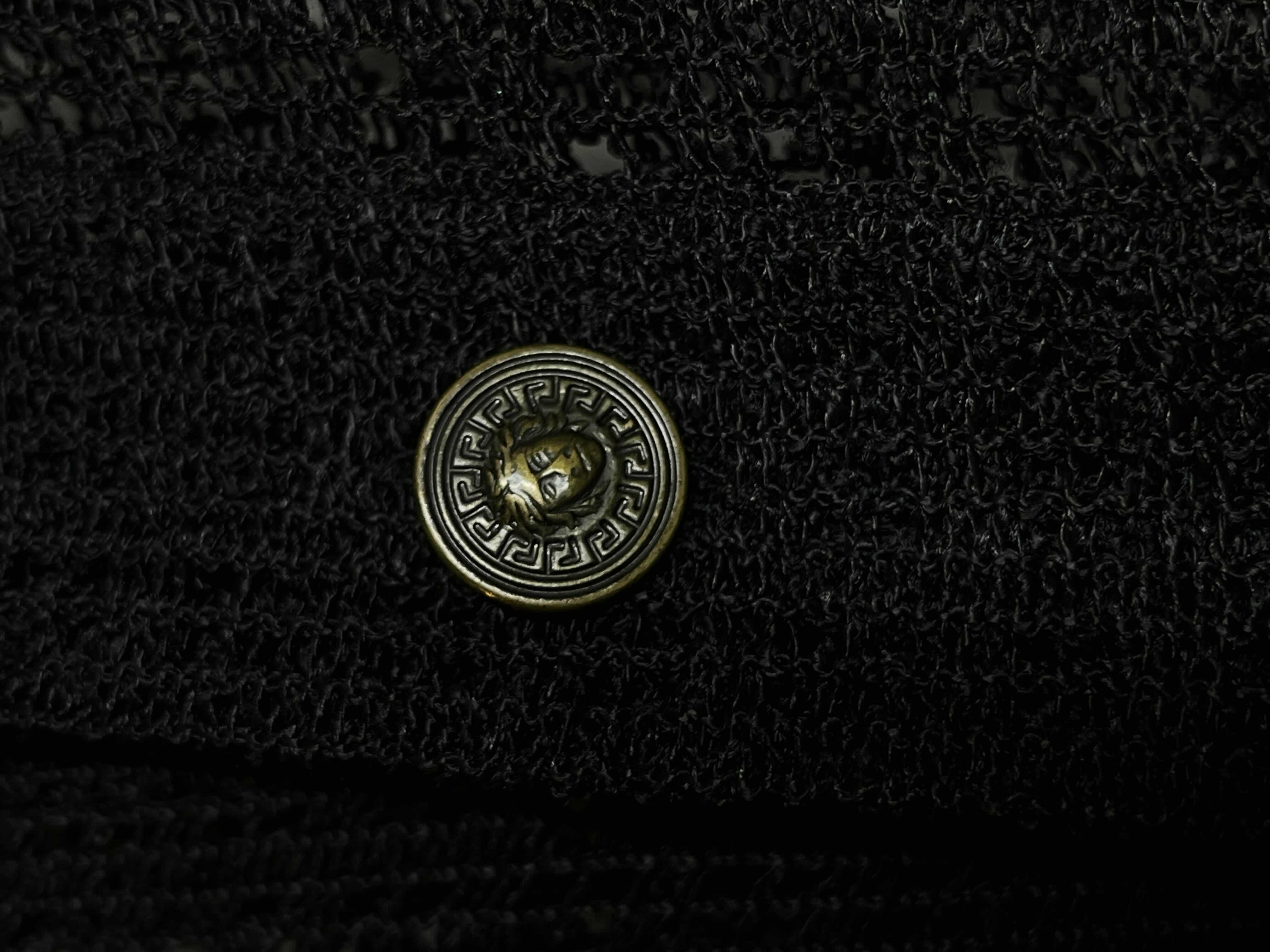 Photo 1 of GIANNI VERSACE BLACK MESH BUTTON UP SHIRT MENS SIZE XL-XXL