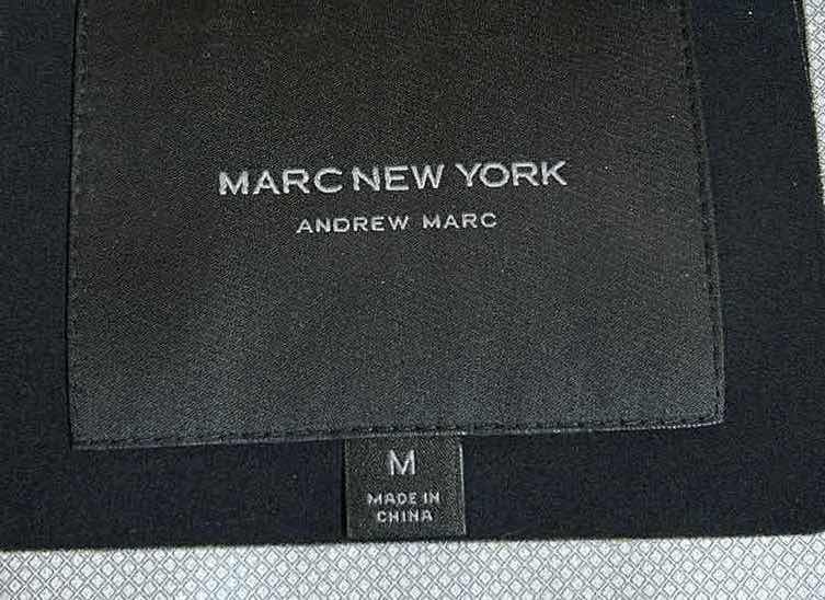 Photo 1 of ANDREW MARC NEW YORK BLACK HOODED WINDBREAKER JACKET MENS SIZE M