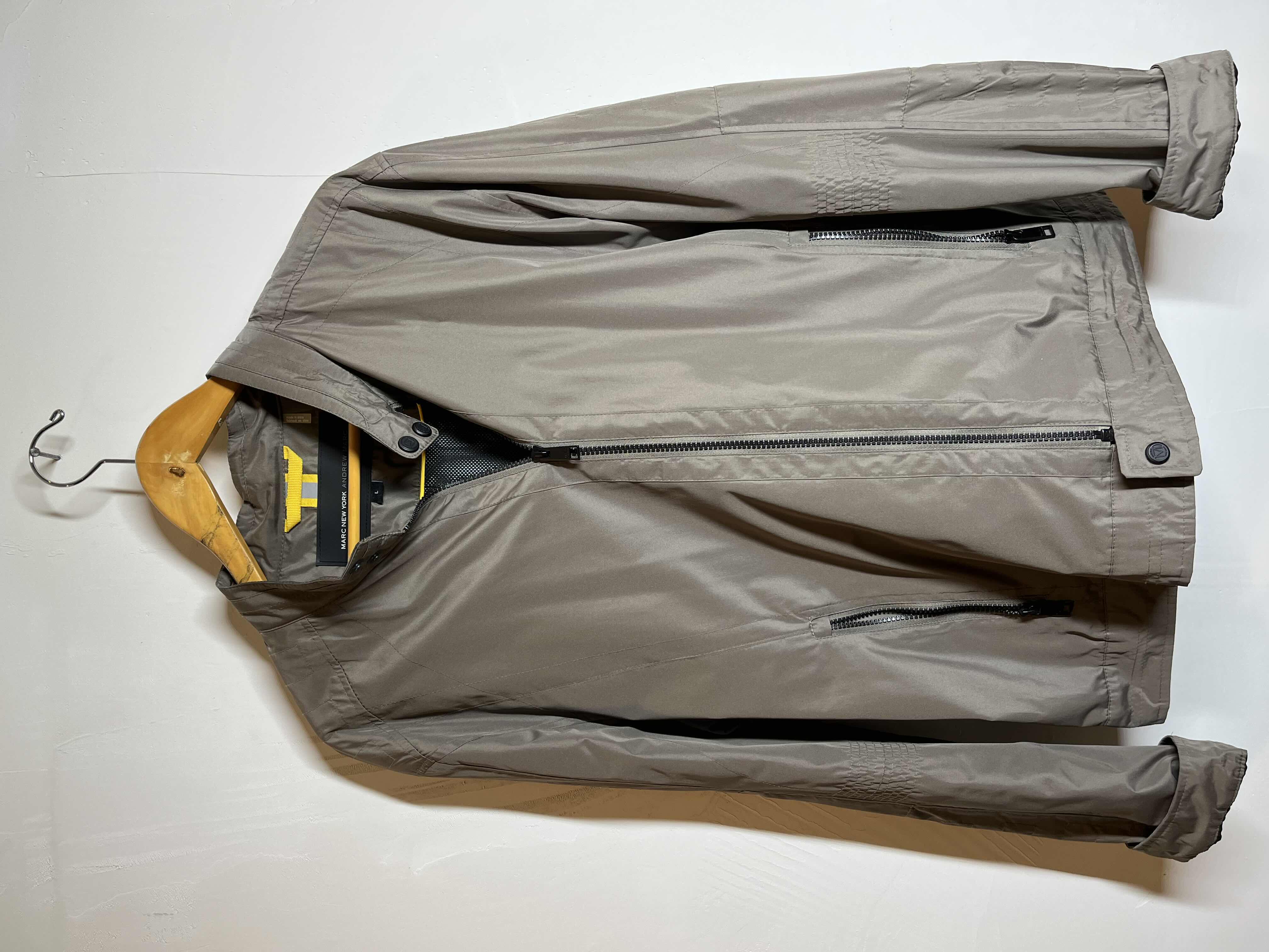 Photo 1 of ANDREW MARC NEW YORK GRAY WINDBREAKER JACKET MENS SIZE LG