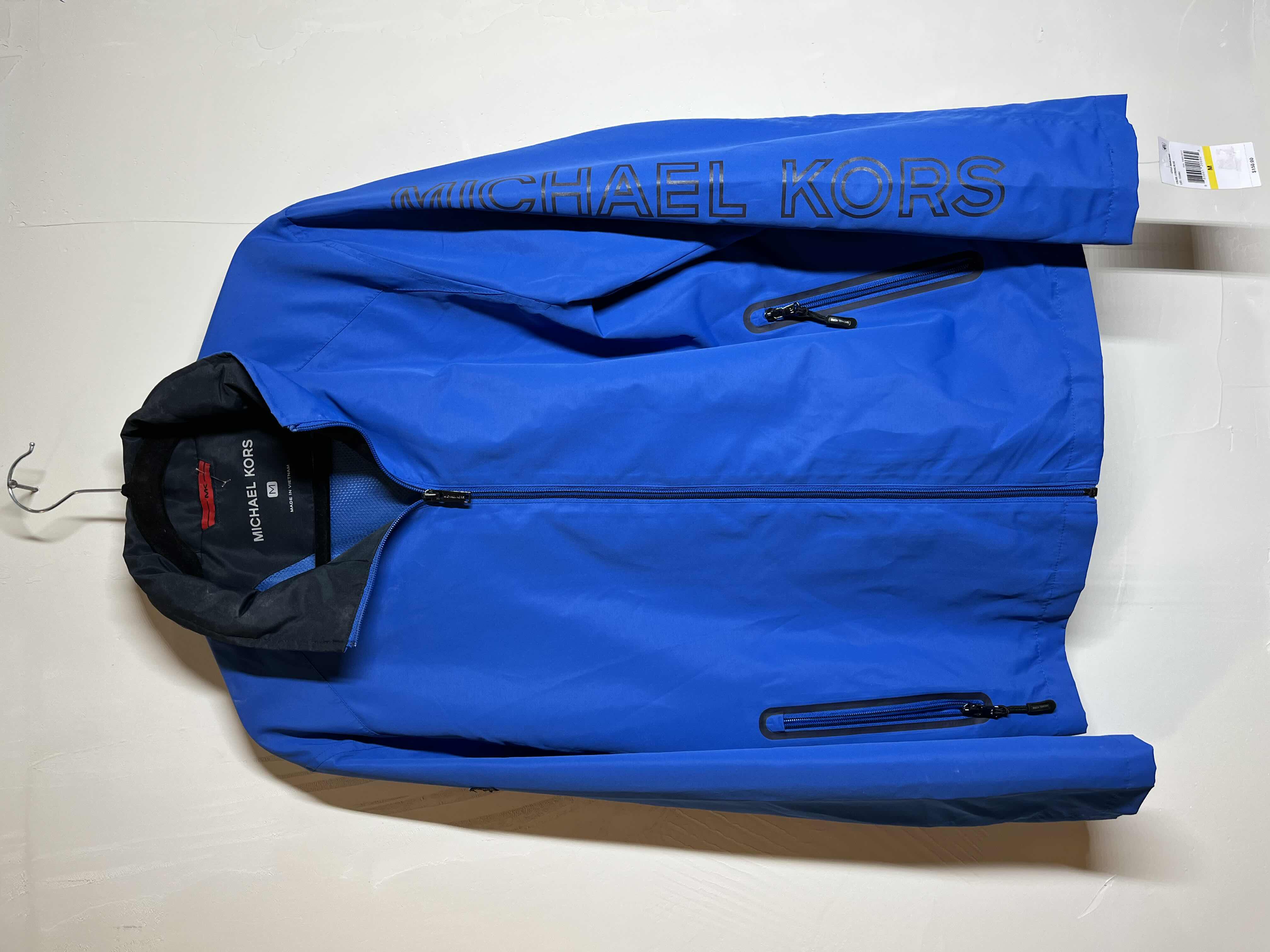 Photo 1 of NEW MICHAEL KORS BLUE HOODED WINDBREAKER JACKET MENS SIZE M