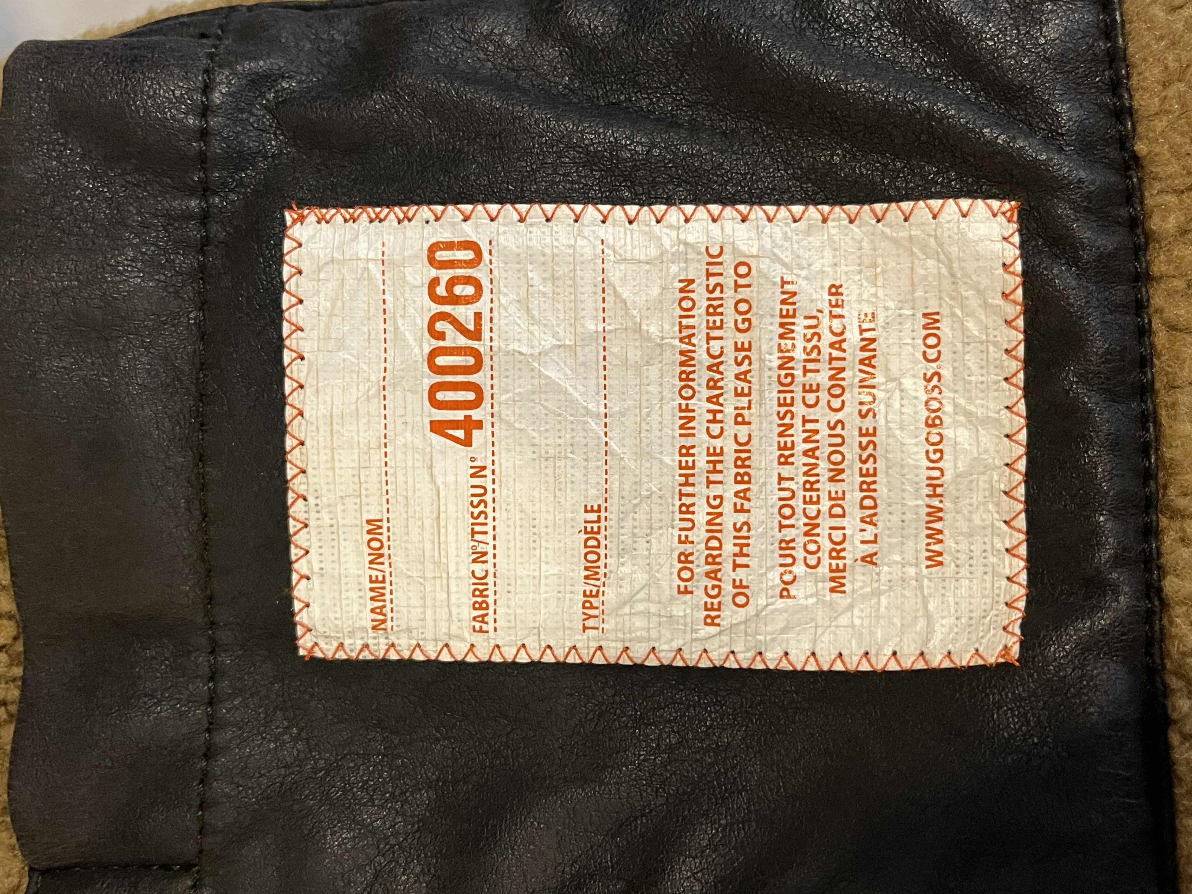 View 3 of HUGO BOSS DARK BROWN LEATHER FLIGHT JACKET MENS SIZE 44 W TAG