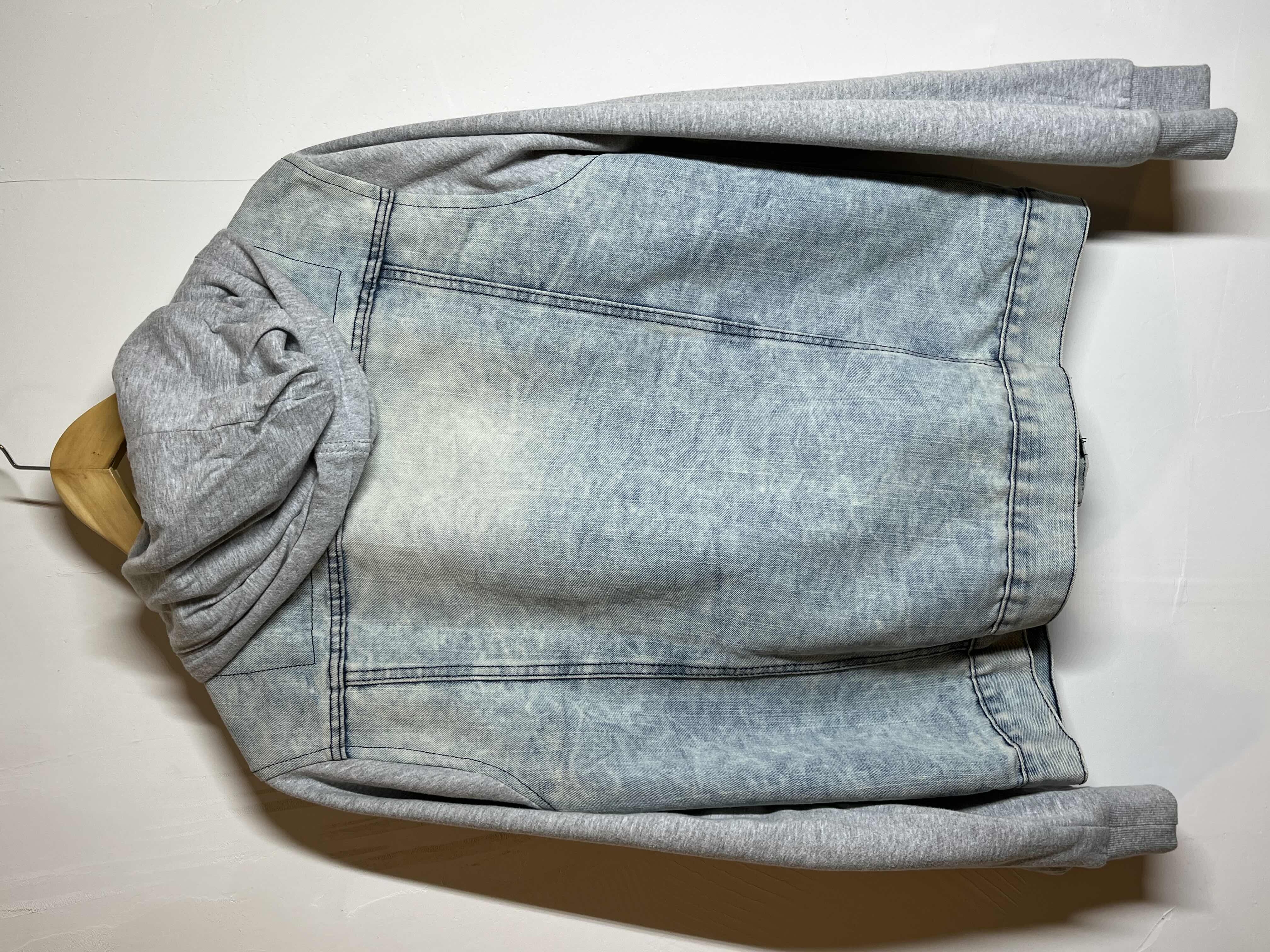 Photo 1 of RING OF FIRE HOODED DENIM FLEECE JACKET MENS SIZE LG