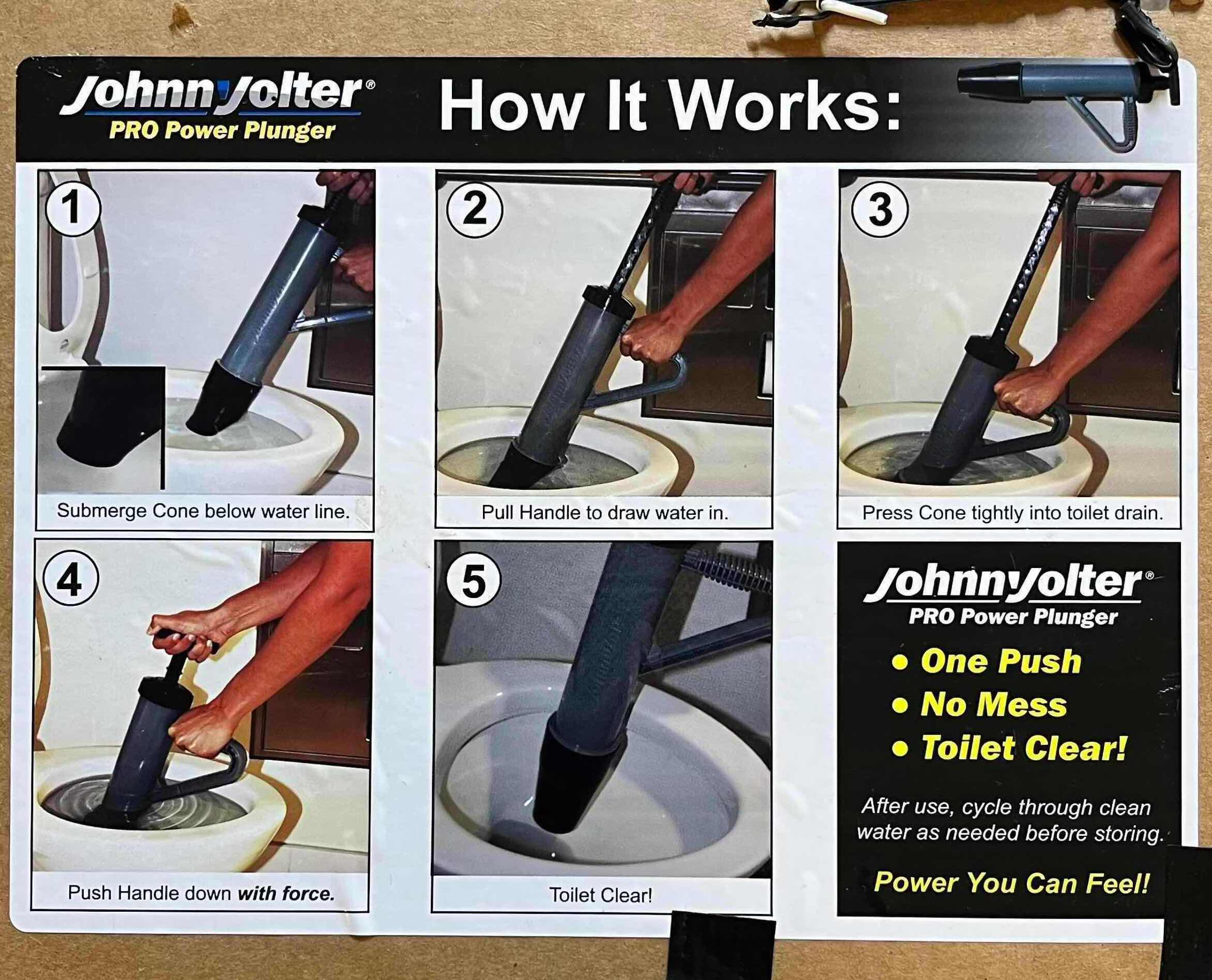 Photo 1 of NEW JOHNNY JOLTER PRO POWER TOILET PLUNGER