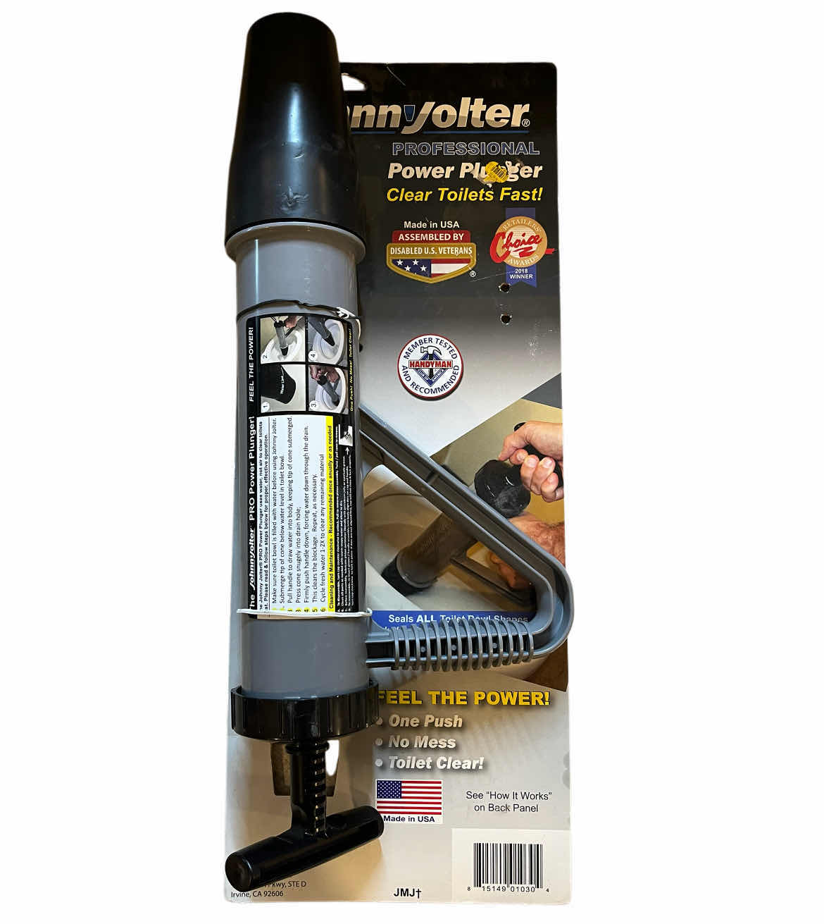 Photo 1 of NEW JOHNNY JOLTER PRO POWER TOILET PLUNGER