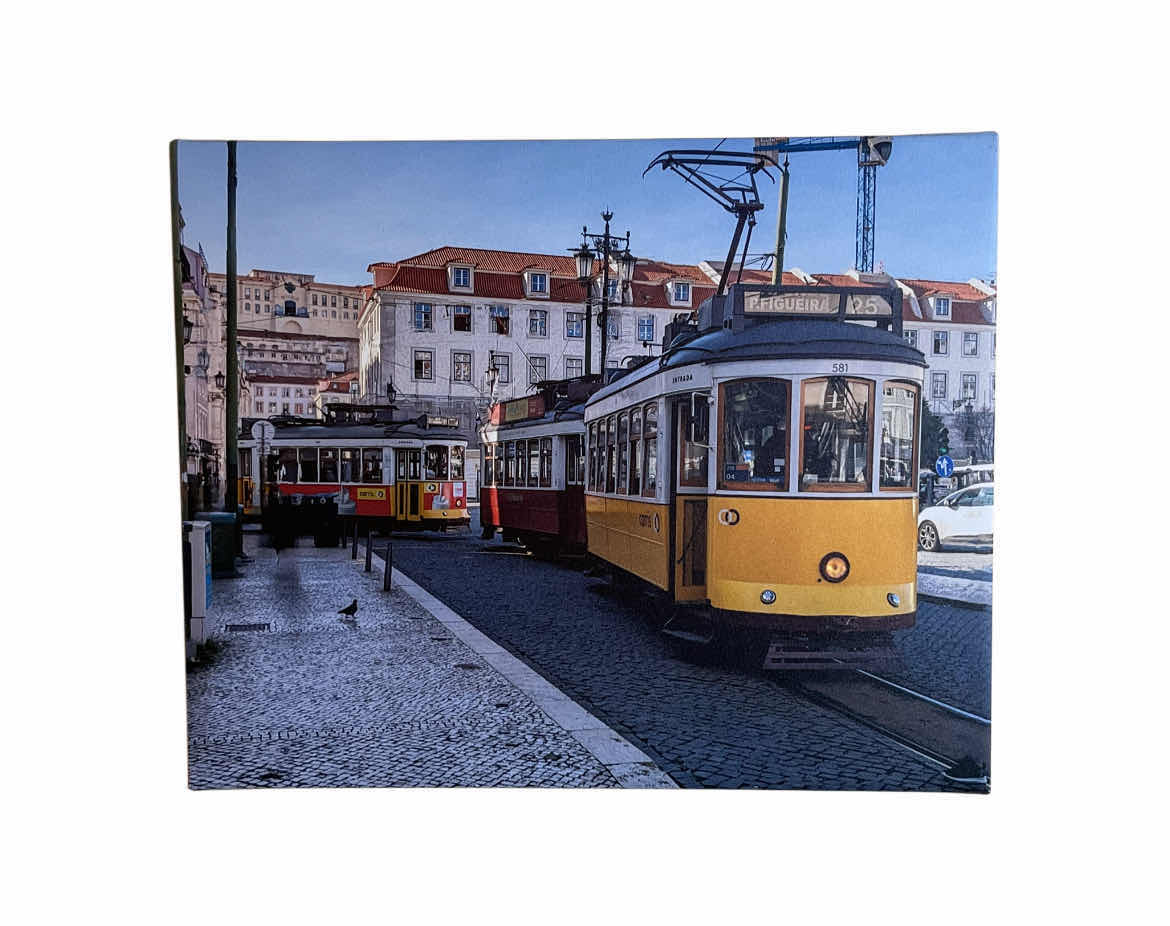 Photo 1 of EASY CANVAS PRINTS P. FIGUEIRA TROLLEY LISBON PORTUGAL CANVAS ARTWORK 16” X 20”